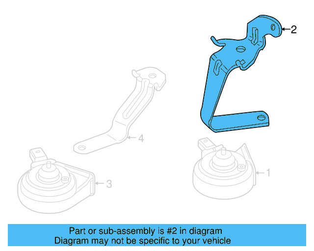 Low Note Horn Mount Bracket 3C0-951-182-A - View 9