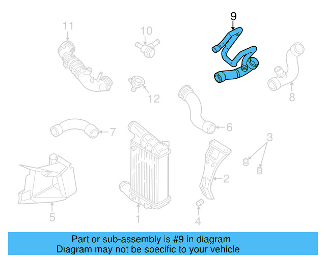 Pressure Hose 4B0-145-838 - View 2