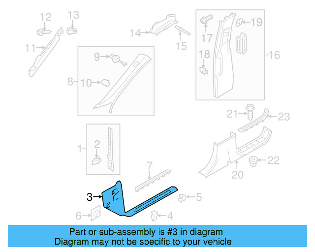 Front Sill Plate 7P0-868-714-B-82V - View 6