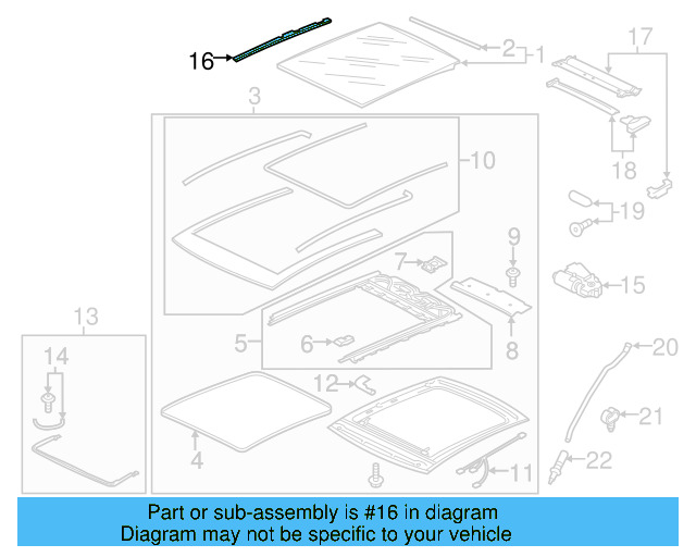 Sunroof Glass Trim 5G6-877-781 - View 2