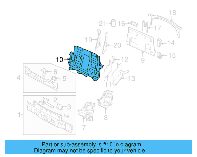 Rear Body Panel 1Q0-813-301-B - View 4