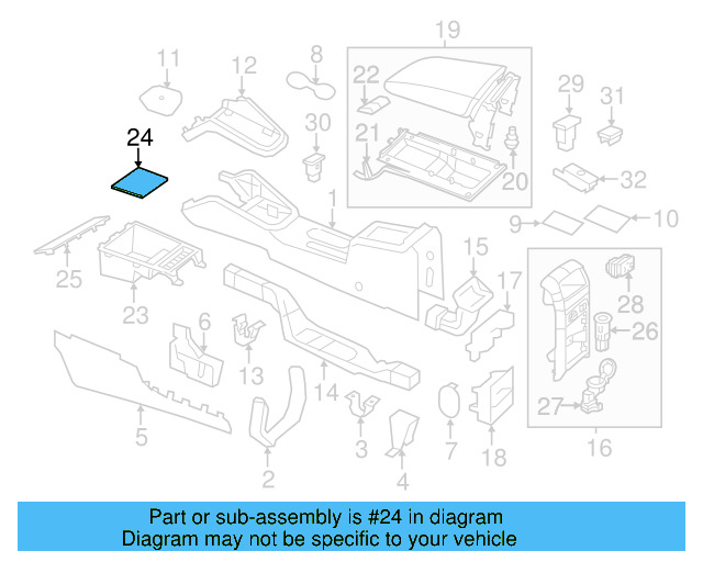 Console Mat 5C6-863-328-D-3A8 - View 10