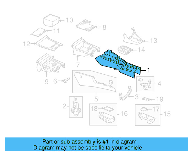 Front Console 5K0-863-243-C-82V - View 5