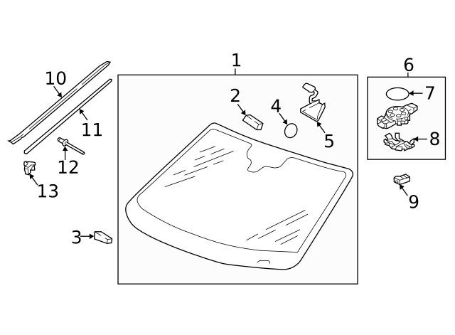 Mirror Support 6N0-845-543 - View 65