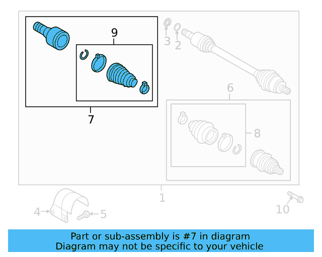 Inner Joint Assembly 3Q0-498-103-AX