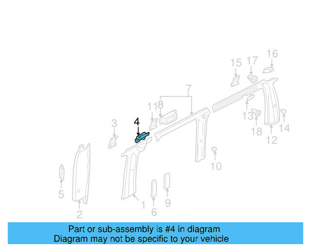 Pillar Trim Retainer 705-867-633-A
