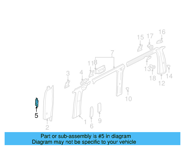 Pillar Trim Clip 701-867-299-U71 - View 9