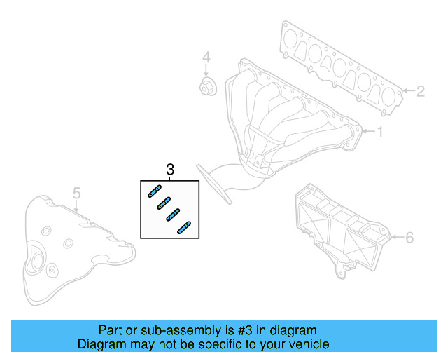 Exhaust Manifold Stud N-044-514-6 - View 7