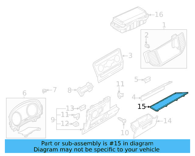 Storage Box Insert 3CN-857-105-9B9 - View 15