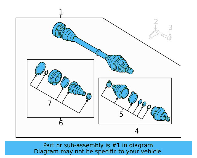 Axle Assembly 3Q0-501-204-B