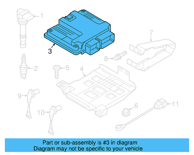 Engine Control Module (ECM) 06J-906-027-FE