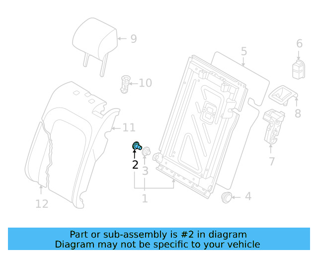 Seat Back Frame Lock Bolt WHT-002-796-B - View 23