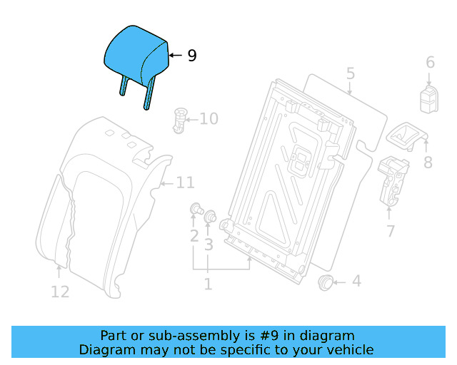 Headrest 2GJ-885-901-A-VJP