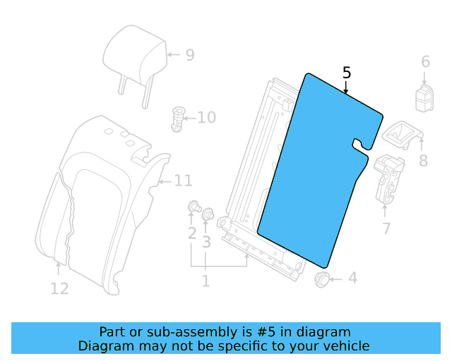 Seat Back Panel 5GM-885-753-CA9 - View 17
