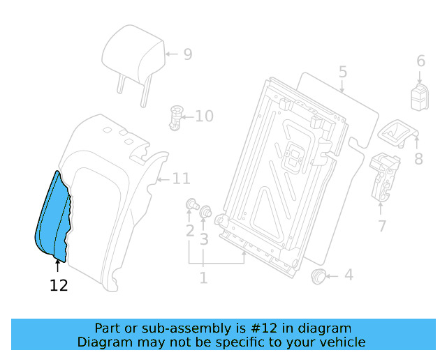 Seat Back Pad 2GJ-885-775-A - View 6