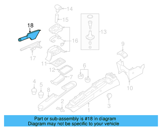 Park Brake Handle Cover 1C0-711-461-AA-TXT - View 6