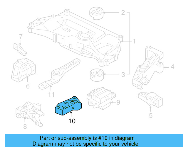 Trans Mount Lower Bracket 1K0-199-117-CD - View 69