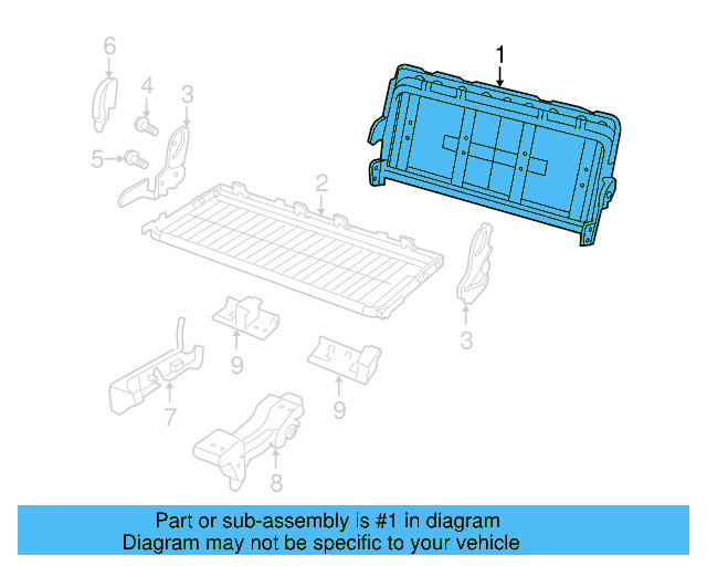 Seat Back Frame 7B0-883-045 - View 3