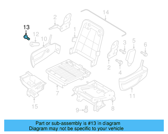 Release Handle Screw WHT-004-614 - View 4