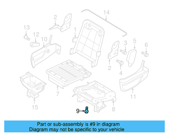 Seat Frame Bolt WHT-004-606 - View 3