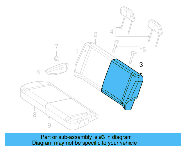 Seat Back Panel 7B0-883-755 - View 2