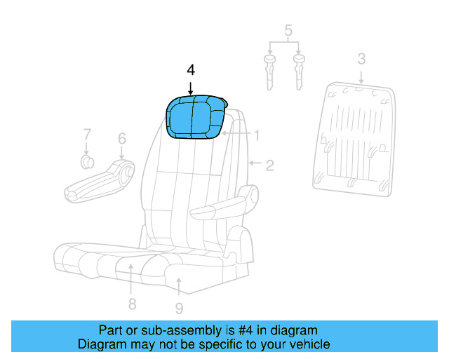 Headrest 7B0-881-901-C-DE5