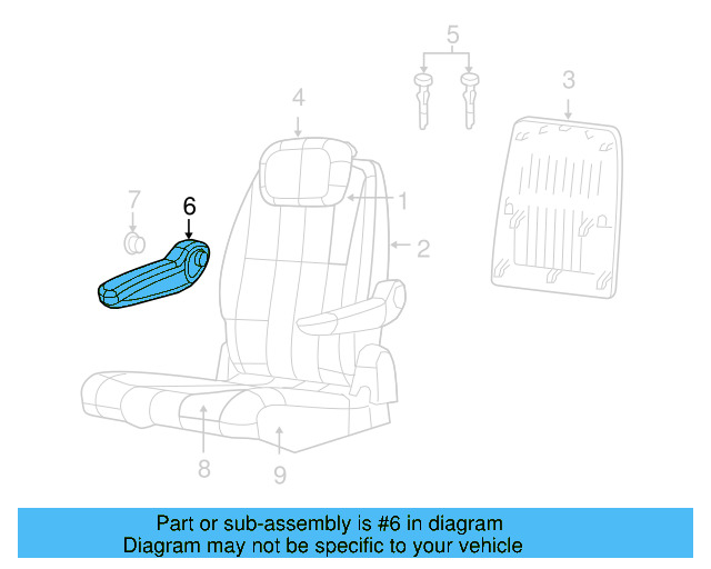 Armrest 7B0-881-082-B-DK5 - View 3