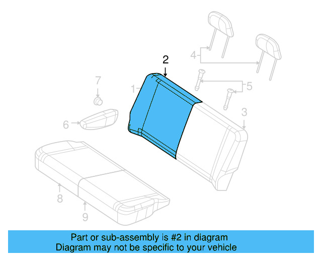 Seat Back Pad 7B0-883-775-A - View 3
