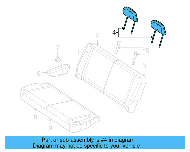 Headrest 7B0-881-901-B-DE5 - View 3