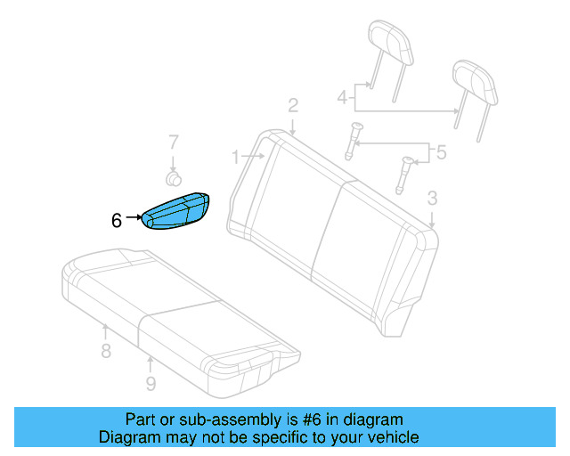 Armrest 7B0-883-081-DE5 - View 3