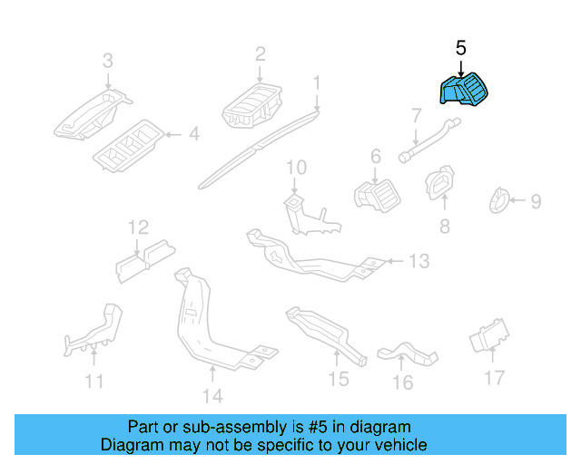 Dashboard Air Vent 5K0-819-704-K-VAL - View 11