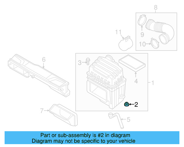 Air Filter Housing Grommet 036-129-689-B - View 20