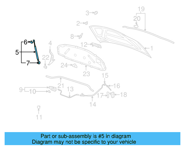 Hood Lift Support 1K0-823-359-A - View 8