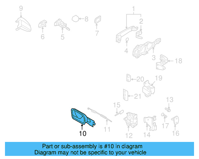 Handle, Inside 1K2-837-114-H-UAQ - View 7