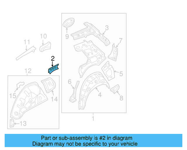 Inner Side Panel Reinforcement 5G3-810-268