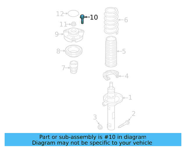 Strut Mount Bolt N-912-464-01 - View 12