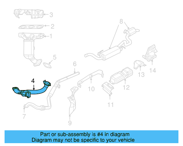 Cross Over Pipe 7B0-253-201-A - View 2