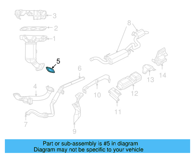 Cross Over Pipe Gasket 7B0-253-115 - View 6