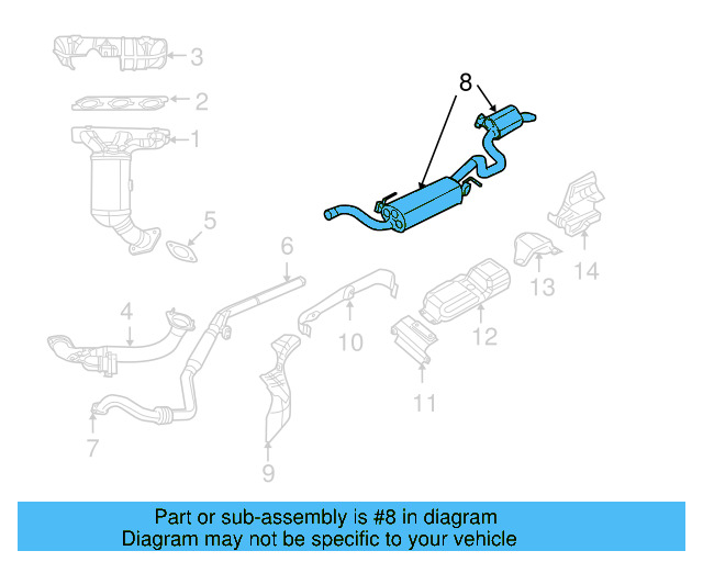 Muffler & Pipe 7B0-253-609-C