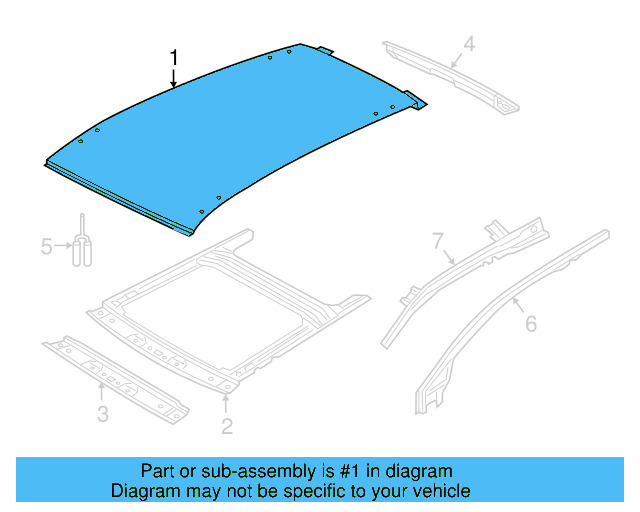 Roof Panel 5G9-817-101-A