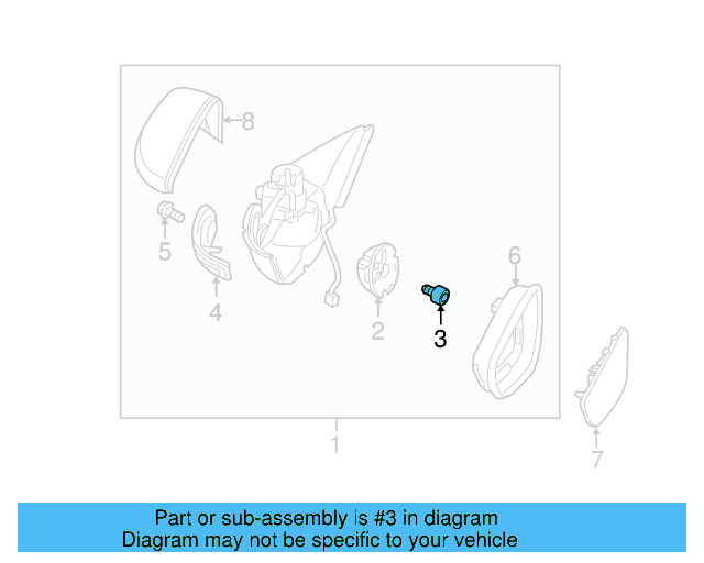 Door Mirror Drive Motor Bolt N-106-109-02 - View 11