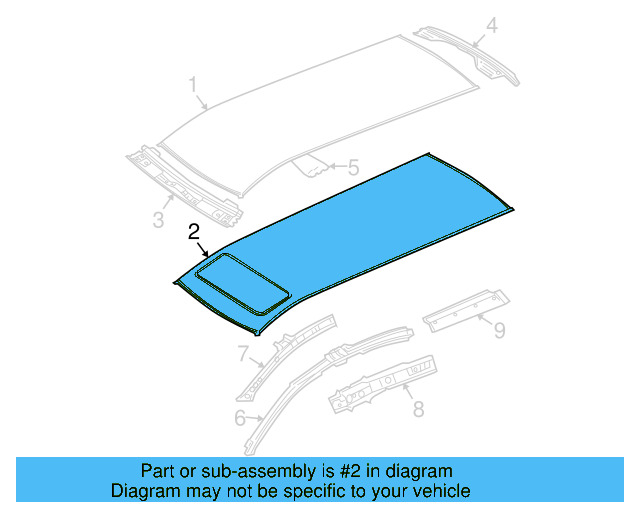 Roof Panel 3C5-817-101 - View 8