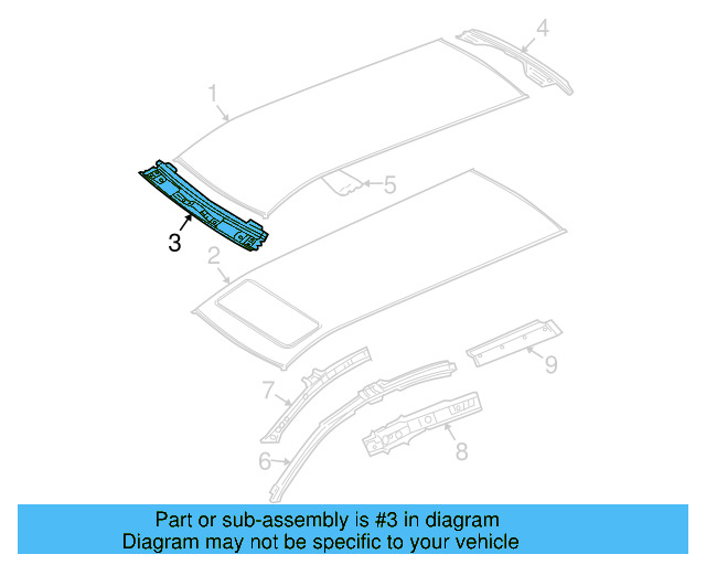 Header Panel 3C0-817-121-B - View 3