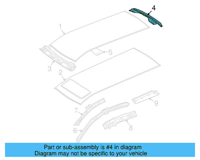 Rear Header 3C9-817-161 - View 3