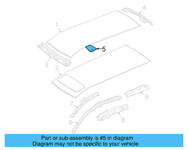Roof Bow 3C4-817-119 - View 3