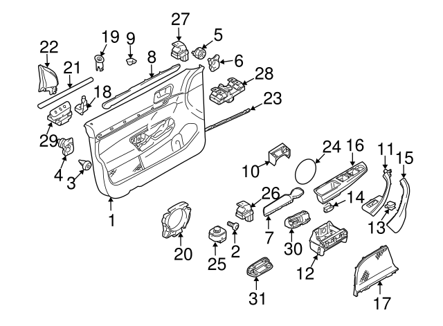 Door Trim Panel Retainer 6Q0-868-297 - View 6