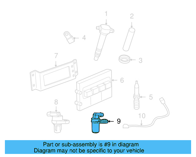 Crankshaft Position Sensor 7B0-906-433-C - View 10