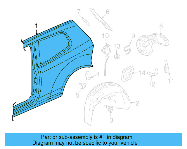 Quarter Panel 1K3-809-843-A - View 2