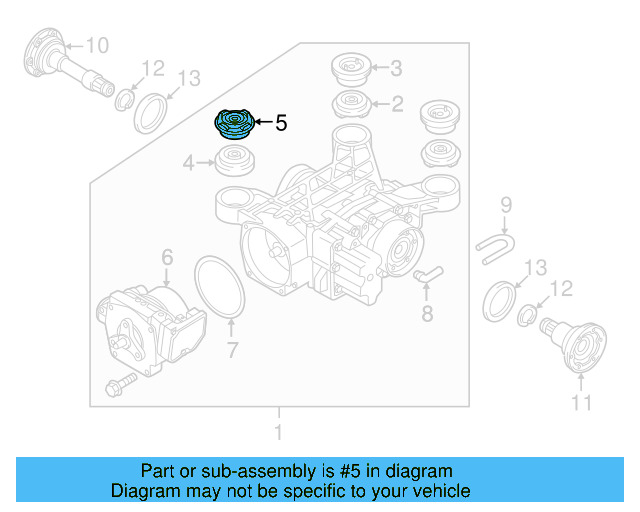 Rear Mount Rear Bushing 1K0-599-438-A - View 12