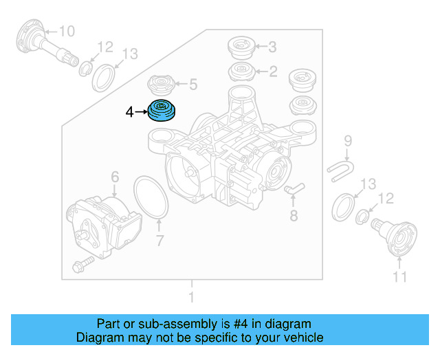 Differential Assembly Front Bushing 1K0-599-431-A - View 5
